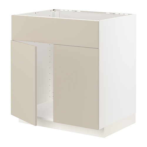 METOD base cabinet f sink w 2 doors/front