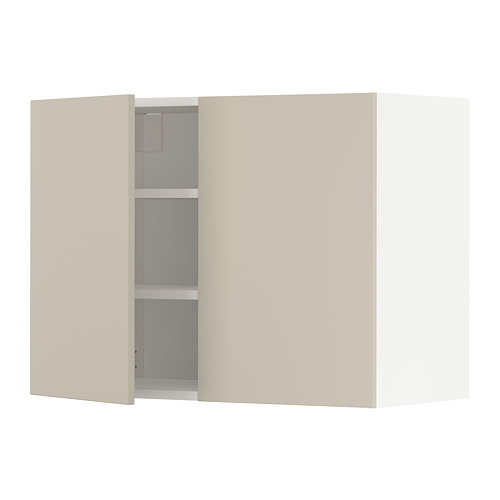 METOD wall cabinet with shelves/2 doors