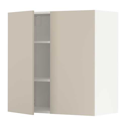 METOD wall cabinet with shelves/2 doors
