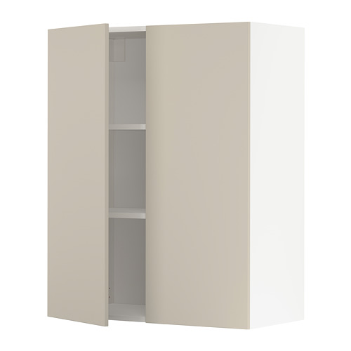 METOD wall cabinet with shelves/2 doors