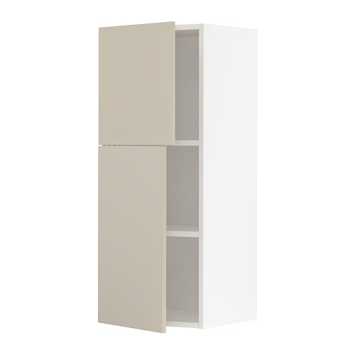 METOD wall cabinet with shelves/2 doors