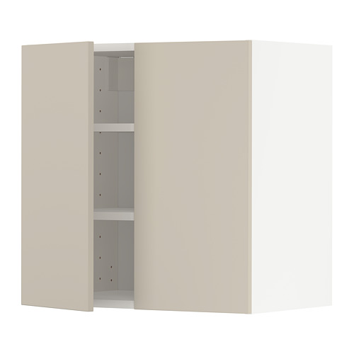 METOD wall cabinet with shelves/2 doors