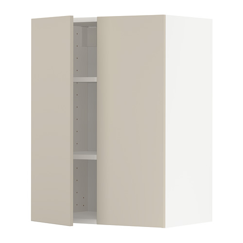 METOD wall cabinet with shelves/2 doors