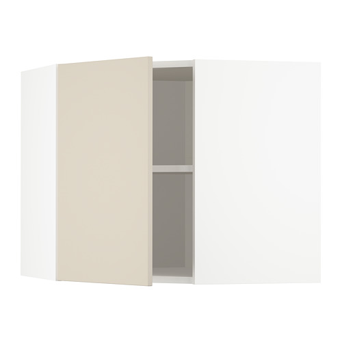 METOD corner wall cabinet with shelves