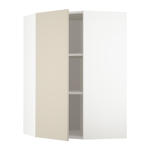 METOD corner wall cabinet with shelves