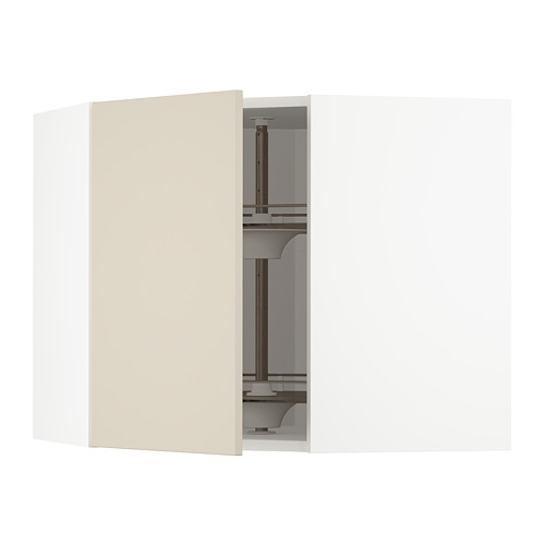 METOD corner wall cabinet with carousel