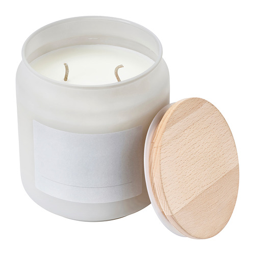 ÄDELTUJA, scented cndl in glass w lid/2 wicks