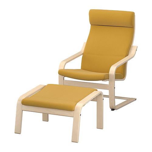 POÄNG, armchair and footstool