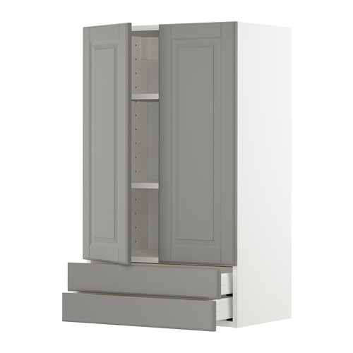 METOD/MAXIMERA wall cabinet w 2 doors/2 drawers