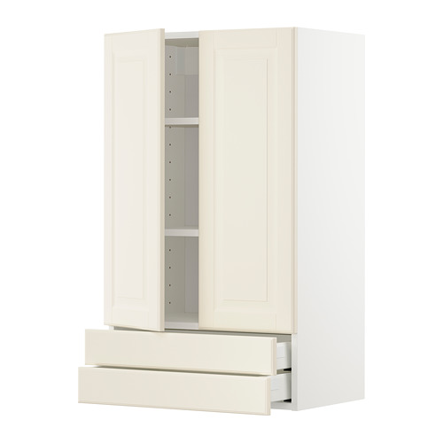 METOD/MAXIMERA wall cabinet w 2 doors/2 drawers