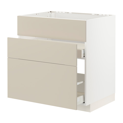 METOD/MAXIMERA base cab f sink+3 fronts/2 drawers