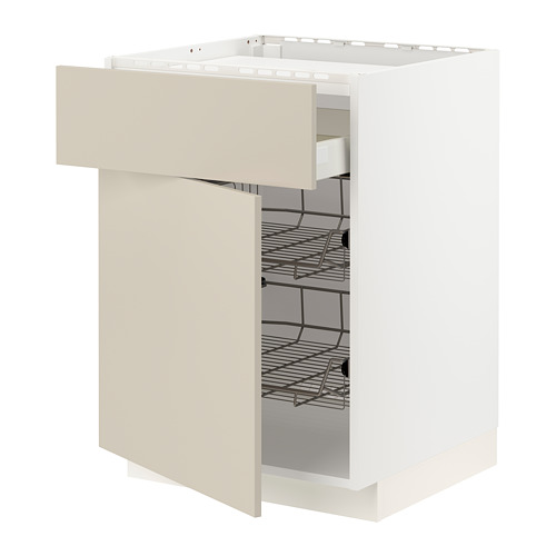 METOD/MAXIMERA base cab f hob/drawer/2 wire bskts