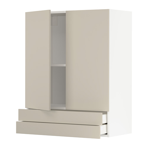 METOD/MAXIMERA wall cabinet w 2 doors/2 drawers