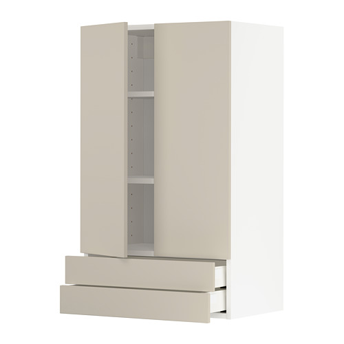 METOD/MAXIMERA wall cabinet w 2 doors/2 drawers