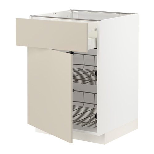 METOD/MAXIMERA base cab w wire basket/drawer/door