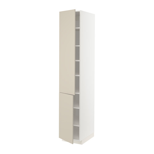 METOD high cabinet with shelves/2 doors
