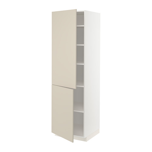 METOD high cabinet with shelves/2 doors