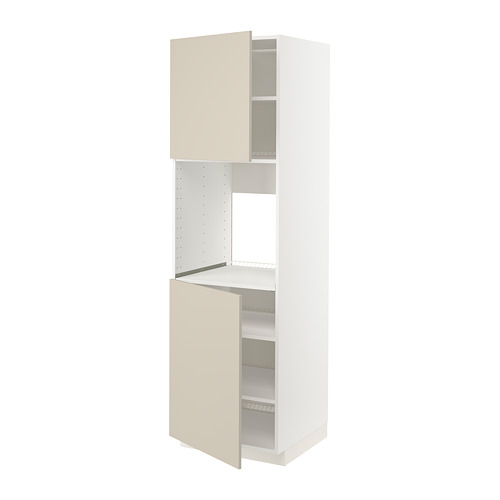 METOD high cab f oven w 2 doors/shelves