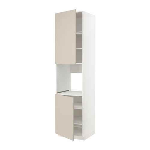 METOD high cab f oven w 2 doors/shelves