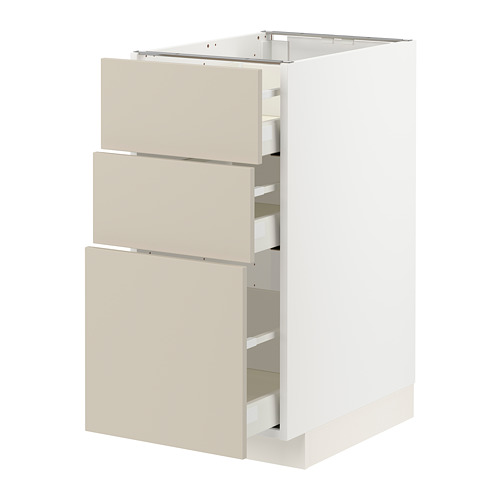 METOD/MAXIMERA base cabinet with 3 drawers