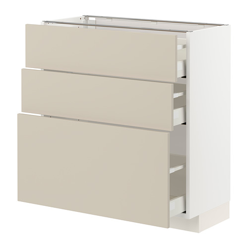 METOD/MAXIMERA base cabinet with 3 drawers