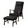EKENÄSET, high-back armchair and footstool