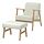 EKENÄSET, armchair and footstool