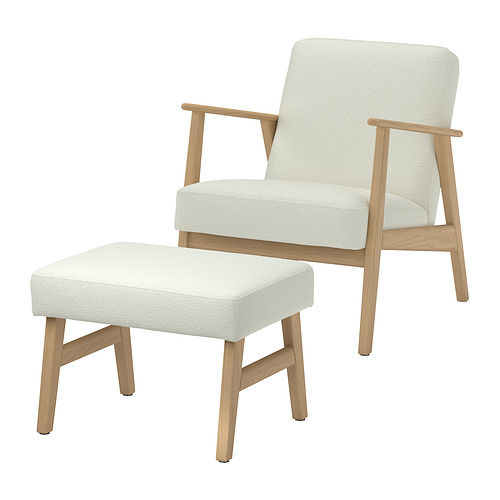 EKENÄSET, armchair and footstool
