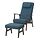 EKENÄSET, high-back armchair and footstool