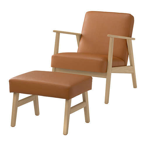 EKENÄSET, armchair and footstool