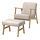 EKENÄSET, armchair and footstool