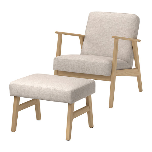 EKENÄSET, armchair and footstool