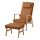 EKENÄSET, high-back armchair and footstool