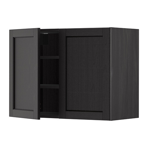 METOD wall cabinet with shelves/2 doors