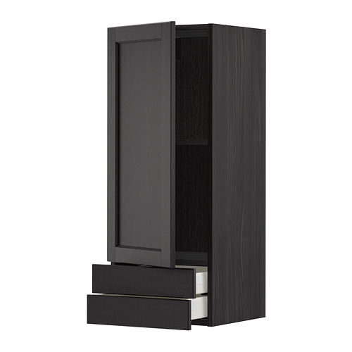 METOD/MAXIMERA wall cabinet with door/2 drawers