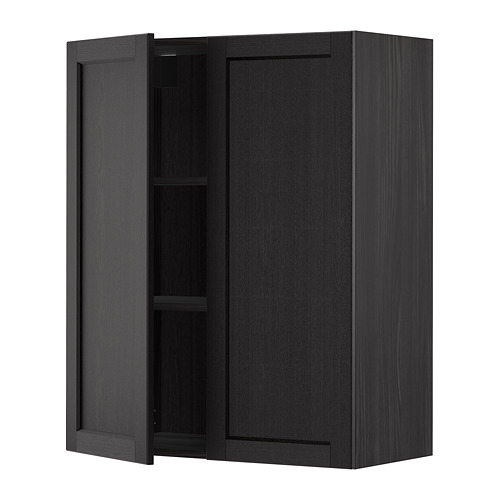 METOD wall cabinet with shelves/2 doors