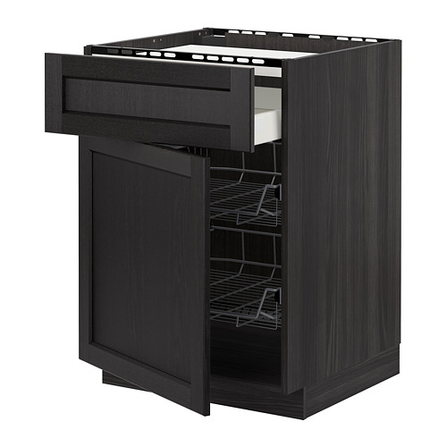 METOD/MAXIMERA base cab f hob/drawer/2 wire bskts