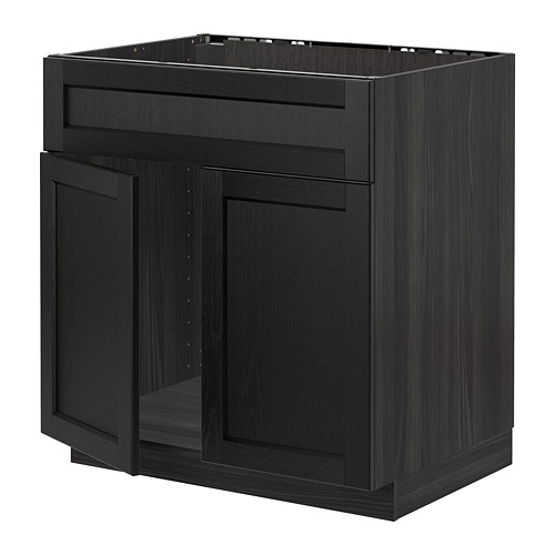 METOD base cabinet f sink w 2 doors/front
