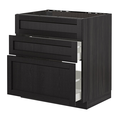 METOD/MAXIMERA base cab f sink+3 fronts/2 drawers