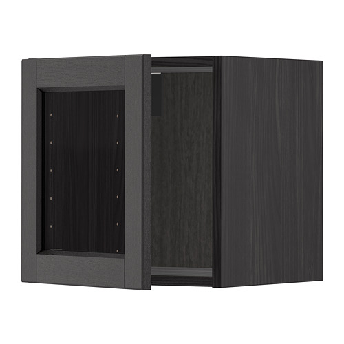 METOD, wall cabinet with glass door