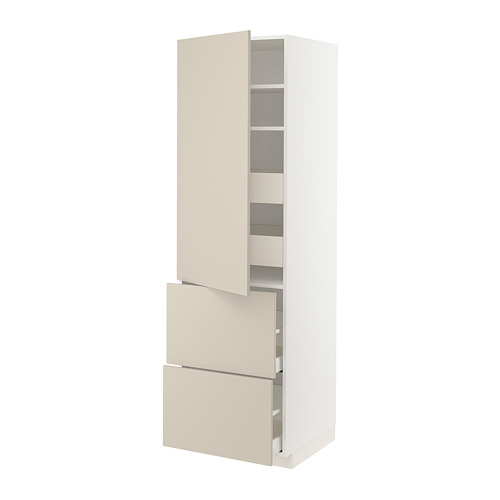 METOD/MAXIMERA hi cab w shlvs/4 drawers/dr/2 frnts