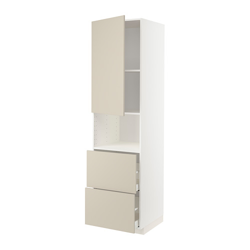 METOD/MAXIMERA hi cab f micro w door/2 drawers