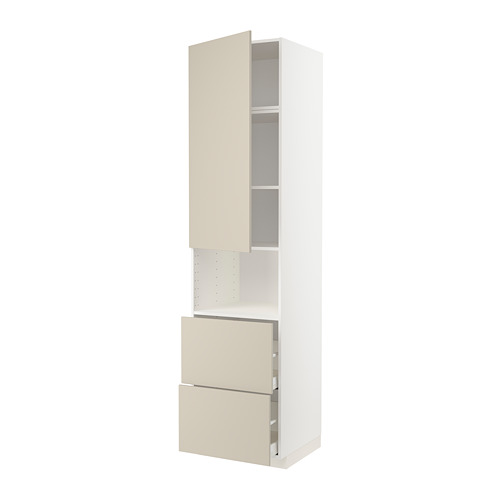 METOD/MAXIMERA hi cab f micro w door/2 drawers