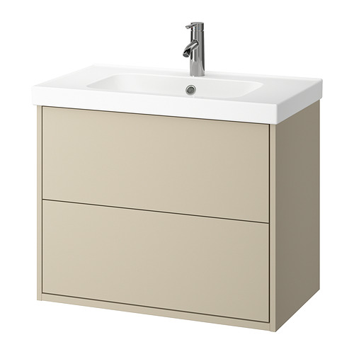 HAVBÄCK/ORRSJÖN, vaskaskápur/skúffur/handlaug/blt.