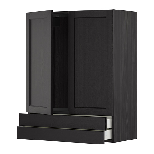 METOD/MAXIMERA wall cabinet w 2 doors/2 drawers
