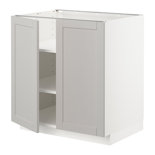 METOD base cabinet with shelves/2 doors