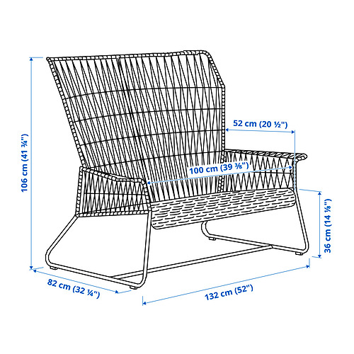 TALLSKÄR 2-seat sofa, outdoor