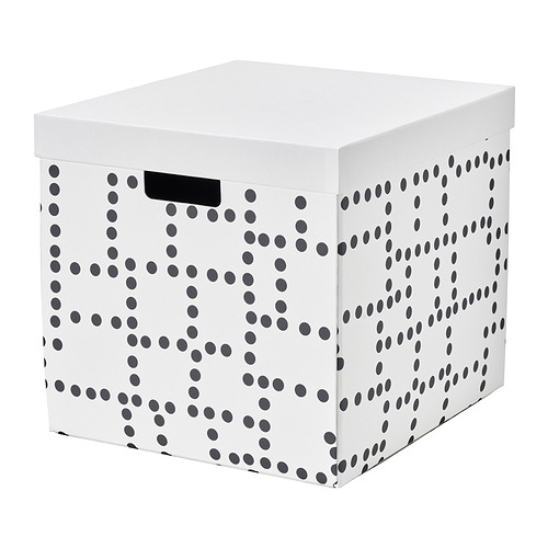 FJÄDERHARV, storage box with lid