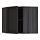METOD, corner wall cab w shelves/glass dr