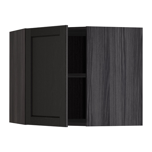 METOD corner wall cabinet with shelves